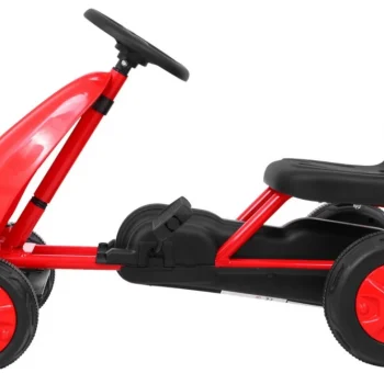 Prvi Karting Na Pedale Za Najmlađe Crveni + Lančani Pogon + Gumeni Kotači 3