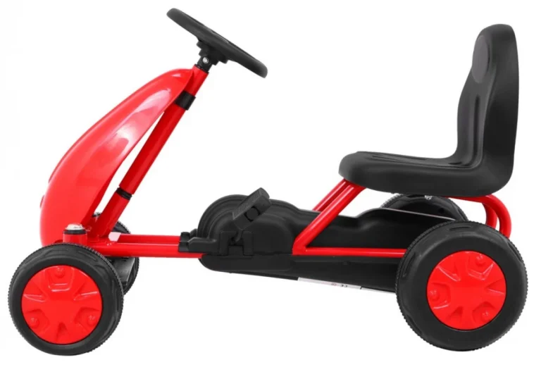 Prvi Karting Na Pedale Za Najmlađe Crveni + Lančani Pogon + Gumeni Kotači 3