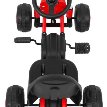 Prvi Karting Na Pedale Za Najmlađe Crveni + Lančani Pogon + Gumeni Kotači 5
