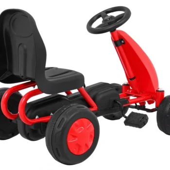 Prvi Karting Na Pedale Za Najmlađe Crveni + Lančani Pogon + Gumeni Kotači 6