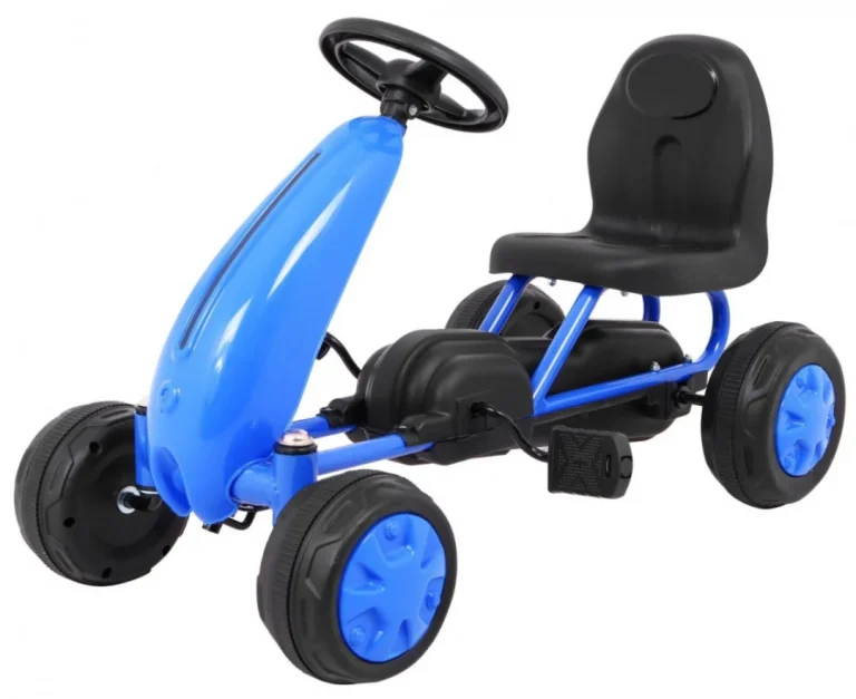 Prvi Karting Na Pedale Za Najmlađe Plavi + Lančani Pogon + Gumeni Kotači 1