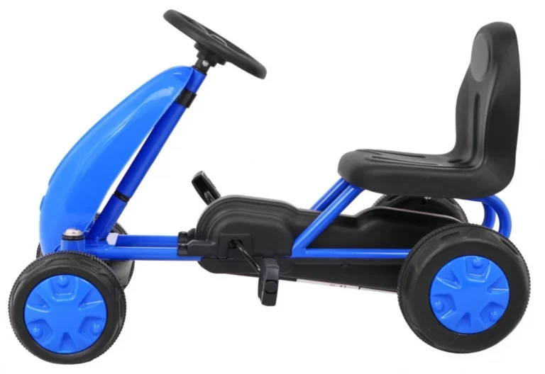 Prvi Karting Na Pedale Za Najmlađe Plavi + Lančani Pogon + Gumeni Kotači 3
