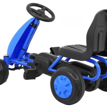 Prvi Karting Na Pedale Za Najmlađe Plavi + Lančani Pogon + Gumeni Kotači 4