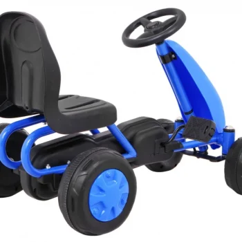 Prvi Karting Na Pedale Za Najmlađe Plavi + Lančani Pogon + Gumeni Kotači 6
