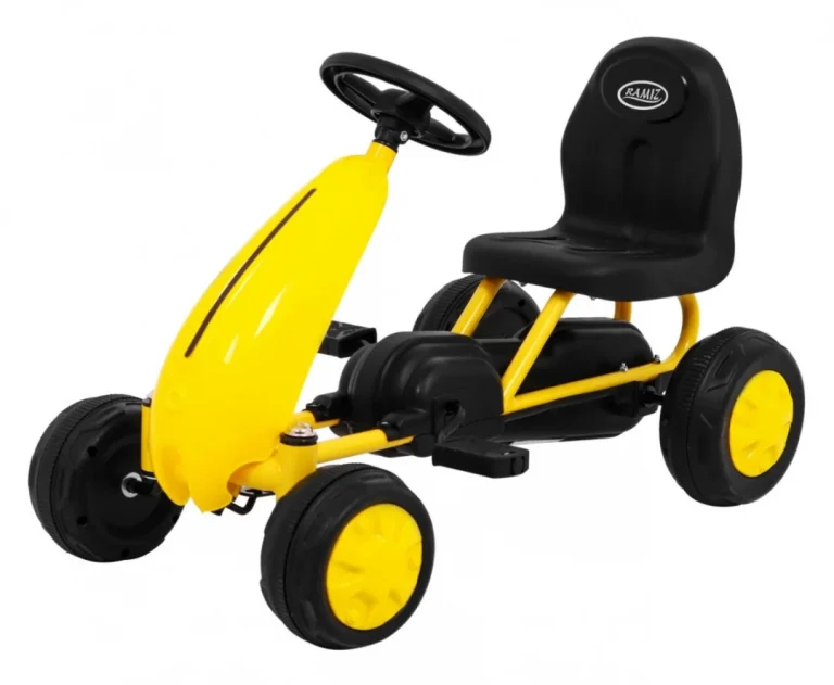 Prvi Karting Na Pedale Za Najmlađe žuti + Lančani Pogon + Gumeni Kotači 1