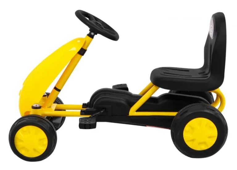 Prvi Karting Na Pedale Za Najmlađe žuti + Lančani Pogon + Gumeni Kotači 3
