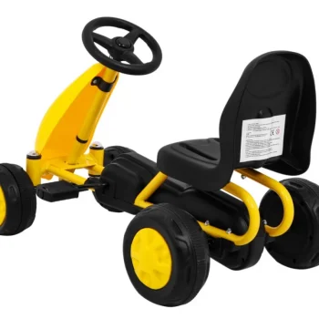 Prvi Karting Na Pedale Za Najmlađe žuti + Lančani Pogon + Gumeni Kotači 4