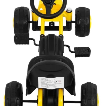 Prvi Karting Na Pedale Za Najmlađe žuti + Lančani Pogon + Gumeni Kotači 5