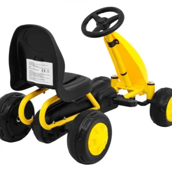 Prvi Karting Na Pedale Za Najmlađe žuti + Lančani Pogon + Gumeni Kotači 6