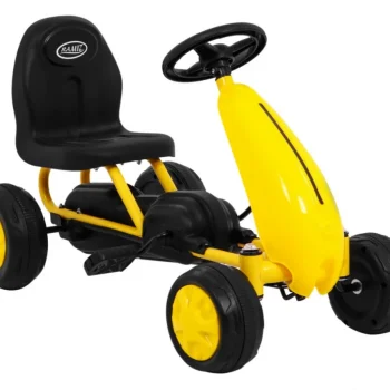 Prvi Karting Na Pedale Za Najmlađe žuti + Lančani Pogon + Gumeni Kotači 7