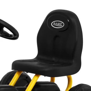 Prvi Karting Na Pedale Za Najmlađe žuti + Lančani Pogon + Gumeni Kotači 8