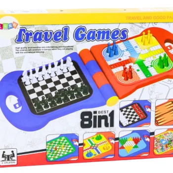 Putna Igra 8u1 Šah Dama Ludo Backgammon Kineske Zmije I Ljestve 10