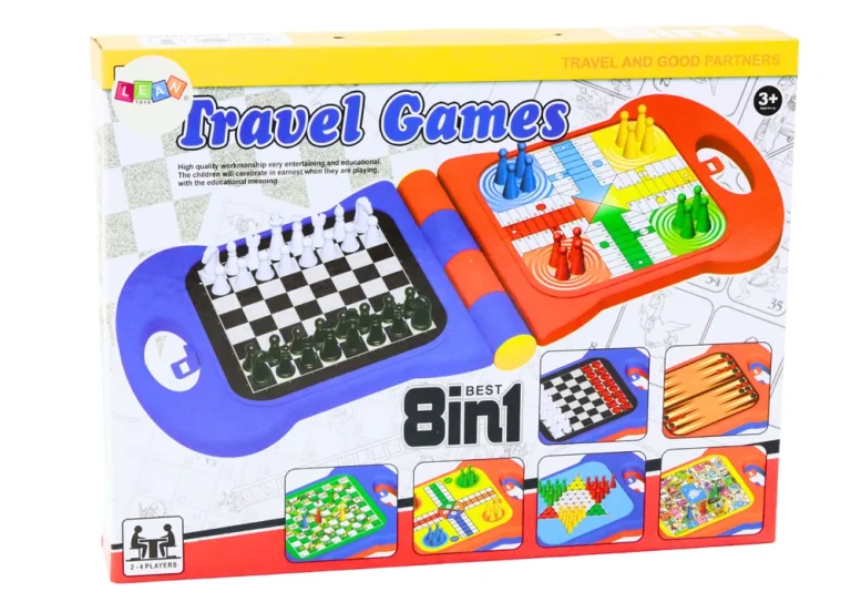Putna Igra 8u1 Šah Dama Ludo Backgammon Kineske Zmije I Ljestve 10