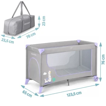Putni Krevetić + Madrac + Torba 123,5 X 64 X 76 Cm Rk 240 Sivo Lavanda 11