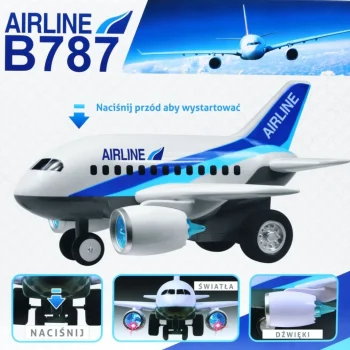 Putnički Avion Boeing 787 Sa Svjetlima I Zvukom 4