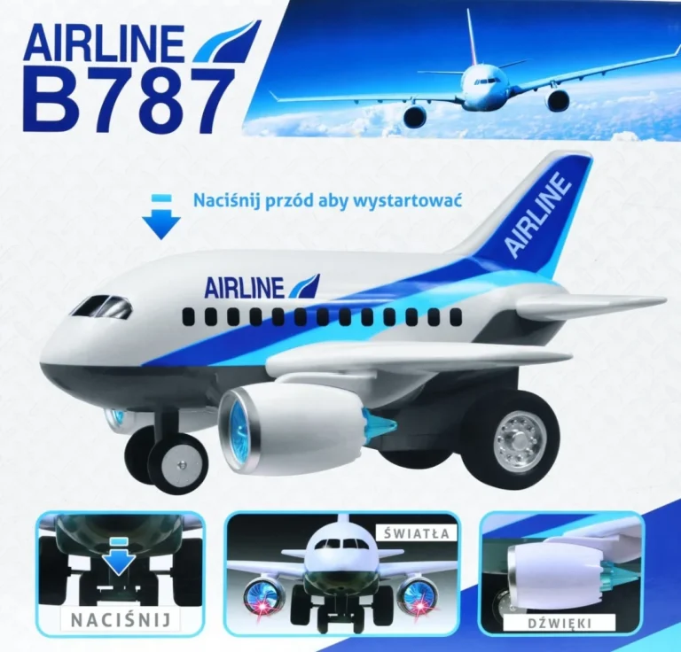 Putnički Avion Boeing 787 Sa Svjetlima I Zvukom 4