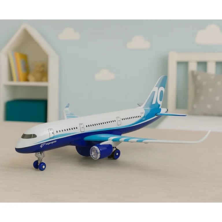 Putnički Avion S Povlačivim Motorom, Metalni, Svjetla, Zvukovi, 23 Cm 3
