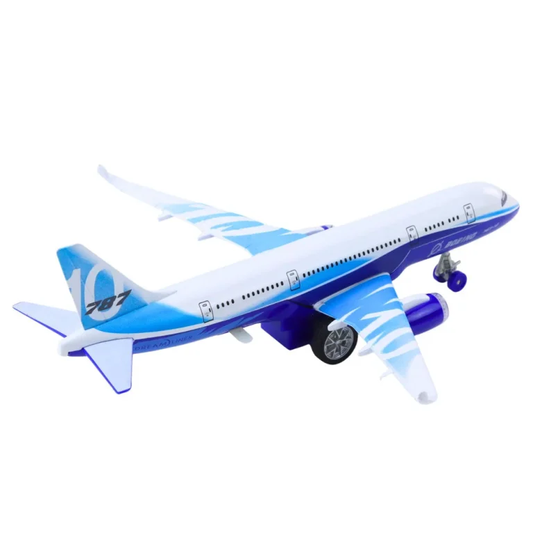 Putnički Avion S Povlačivim Motorom, Metalni, Svjetla, Zvukovi, 23 Cm 4