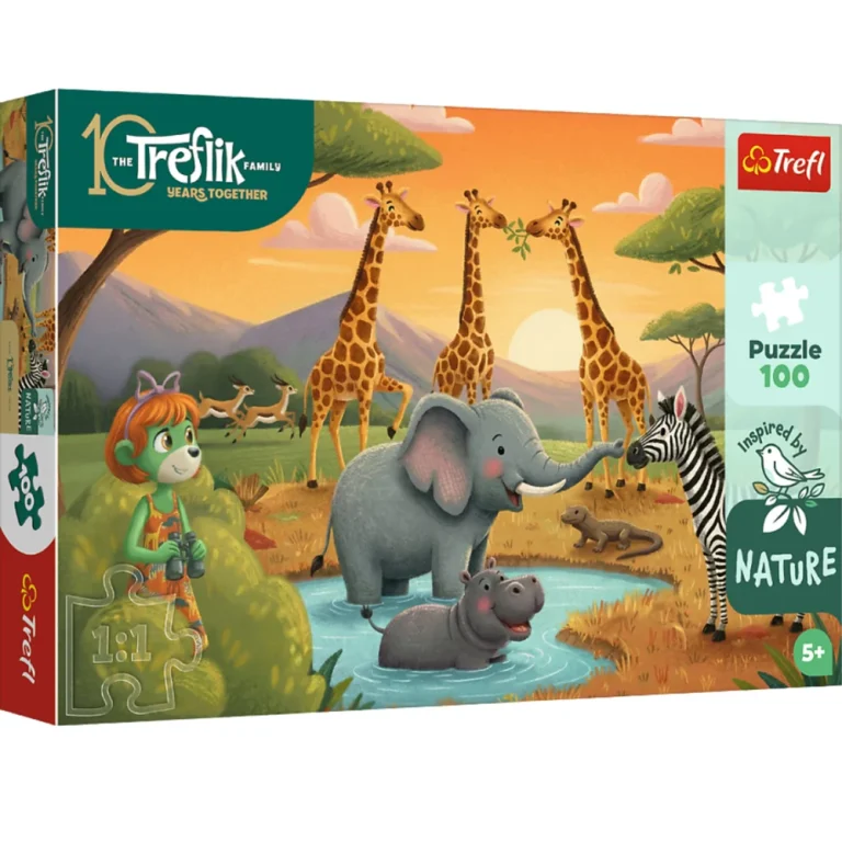Puzzle 100 Happy Gang – Obitelj Treflik Trefl 16571 1