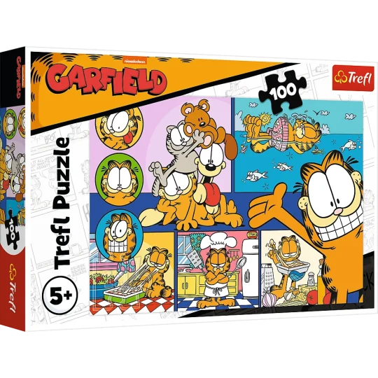 Puzzle 100 Lazy Garfield Trefl 16521 1