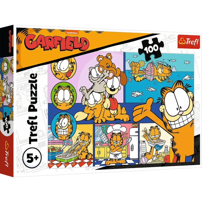 Puzzle 100 Lazy Garfield Trefl 16521 1