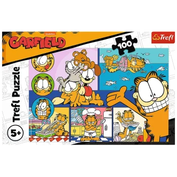 Puzzle 100 Lazy Garfield Trefl 16521 3