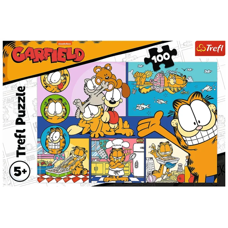 Puzzle 100 Lazy Garfield Trefl 16521 3