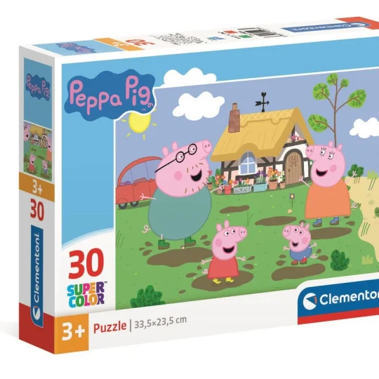 Puzzle 30 Super Colour Peppa Pig Clementoni 20838 1