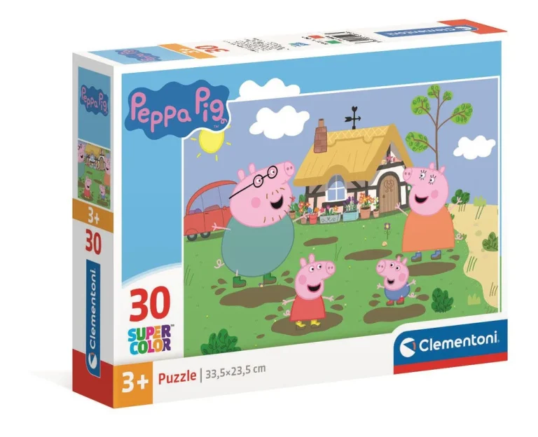 Puzzle 30 Super Colour Peppa Pig Clementoni 20838 1