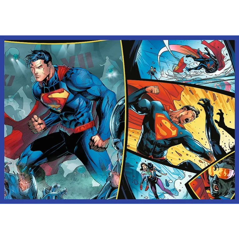 Puzzle 4x250 Superman's Courage Warner Superman Trefl 13340 4
