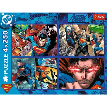 Puzzle 4x250 Superman's Courage Warner Superman Trefl 13340 6
