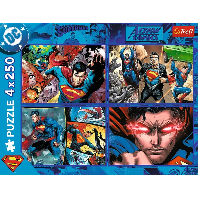Puzzle 4x250 Superman's Courage Warner Superman Trefl 13340 6