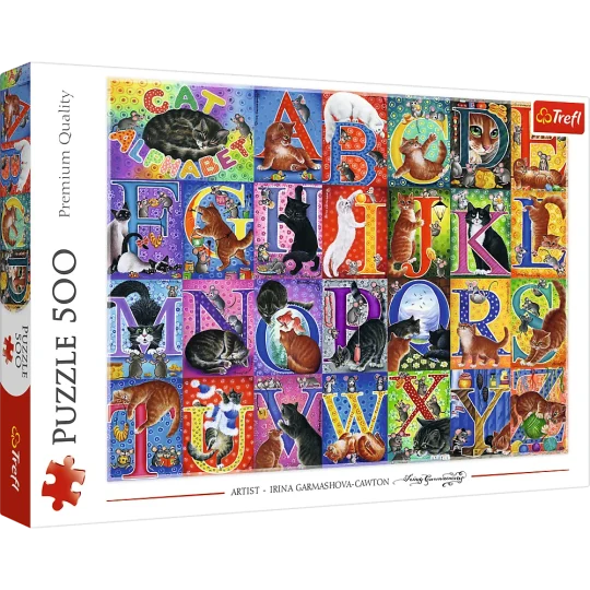 Puzzle 500 Mačja Abeceda Trefl 37527 1