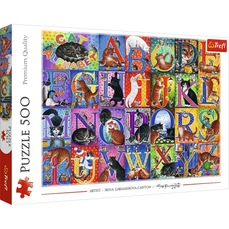 Puzzle 500 Mačja Abeceda Trefl 37527 1