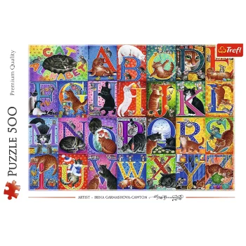 Puzzle 500 Mačja Abeceda Trefl 37527 3
