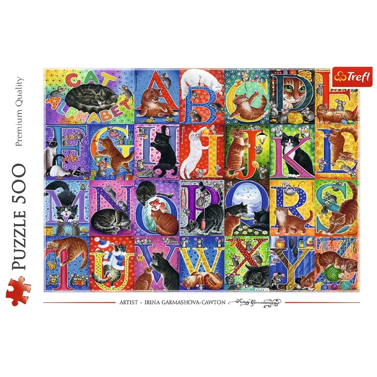 Puzzle 500 Mačja Abeceda Trefl 37527 3