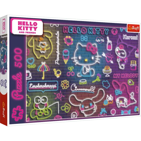 Puzzle 500 Neon Hello Kitty Trefl 37523 1