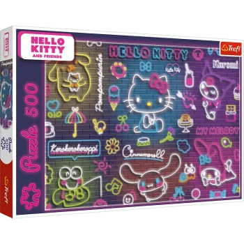 Puzzle 500 Neon Hello Kitty Trefl 37523 2