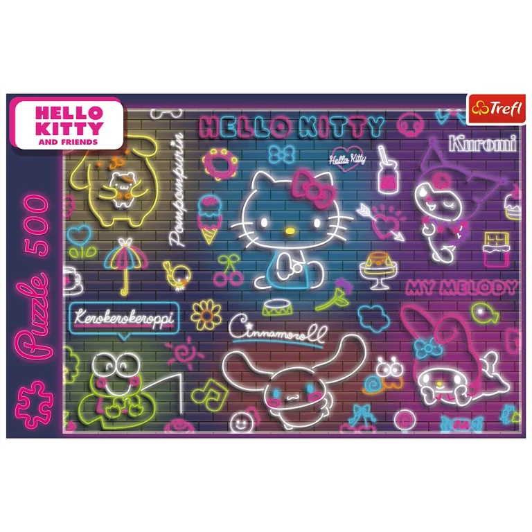 Puzzle 500 Neon Hello Kitty Trefl 37523 4