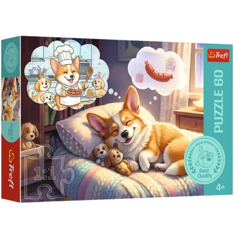 Puzzle 60 – Corgi In Dreamland – Trefl 17434 1