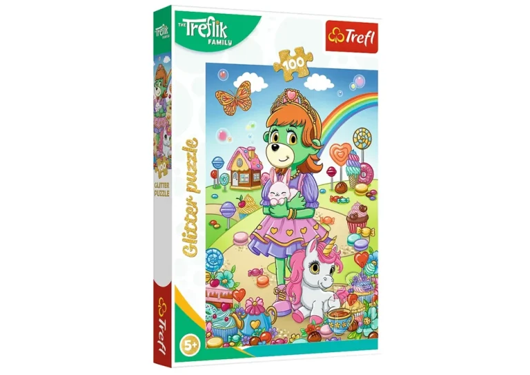 Puzzle Sa šljokicama Treflik Family 100 Kom. Glitter Trefliki Trefl 14833 2