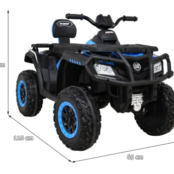 Quad Xt Speed ​​​​za Djecu Plavi + 4x4 Pogon + Eva + Sporo Pokretanje + Mp3 Radio + Led, Plava Quad Na Akumulator 2