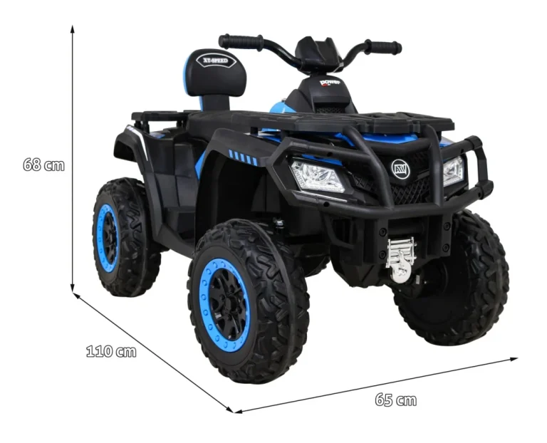 Quad Xt Speed ​​​​za Djecu Plavi + 4x4 Pogon + Eva + Sporo Pokretanje + Mp3 Radio + Led, Plava Quad Na Akumulator 2
