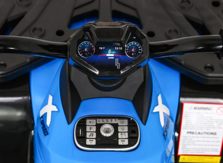Quad Xt Speed ​​​​za Djecu Plavi + 4x4 Pogon + Eva + Sporo Pokretanje + Mp3 Radio + Led, Plava Quad Na Akumulator 8