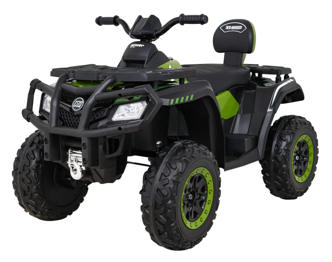 Quad Xt Speed ​​​​za Djecu Zeleni + 4x4 Pogon + Eva + Sporo Pokretanje + Mp3 Radio + Led, Zelena Quad Na Akumulator 1