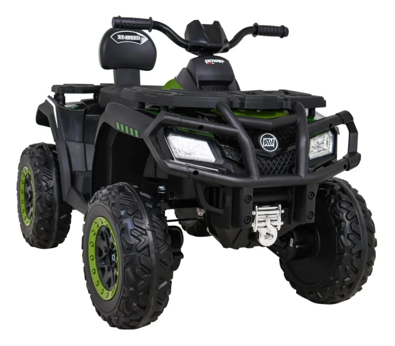 Quad Xt Speed ​​​​za Djecu Zeleni + 4x4 Pogon + Eva + Sporo Pokretanje + Mp3 Radio + Led, Zelena Quad Na Akumulator 10