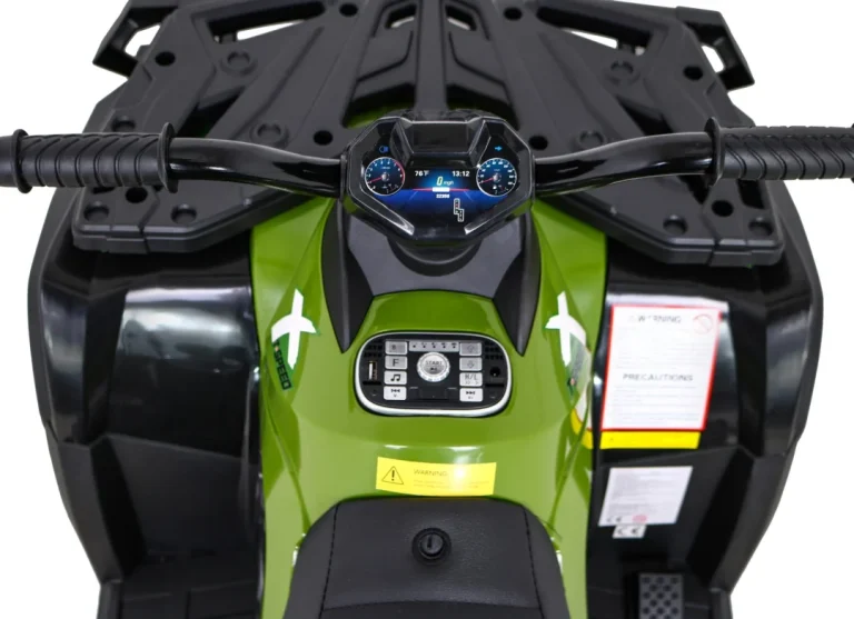Quad Xt Speed ​​​​za Djecu Zeleni + 4x4 Pogon + Eva + Sporo Pokretanje + Mp3 Radio + Led, Zelena Quad Na Akumulator 9