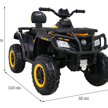 Quad Xt Speed ​​​​za Djecu Žuti + 4x4 Pogon + Eva + Sporo Pokretanje + Mp3 Radio + Led, žuta Quad Na Akumulator 2