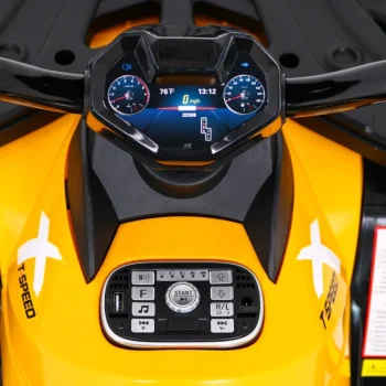 Quad Xt Speed ​​​​za Djecu Žuti + 4x4 Pogon + Eva + Sporo Pokretanje + Mp3 Radio + Led, žuta Quad Na Akumulator 9