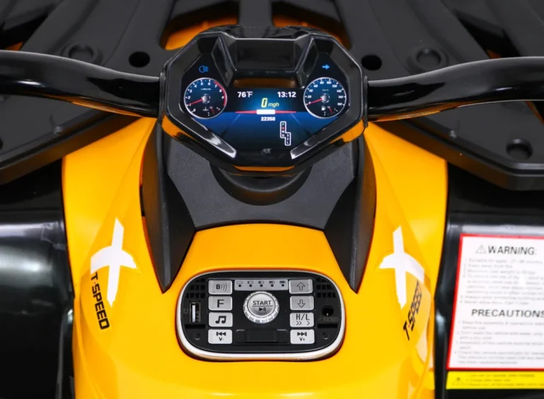 Quad Xt Speed ​​​​za Djecu Žuti + 4x4 Pogon + Eva + Sporo Pokretanje + Mp3 Radio + Led, žuta Quad Na Akumulator 9
